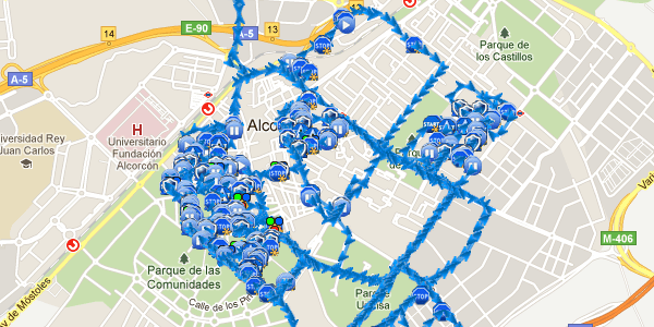 Módulo para reproducir recorridos históricos 